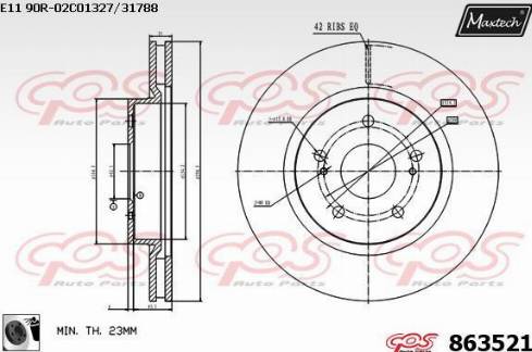 Maxtech 863521.0060 - Əyləc Diski furqanavto.az