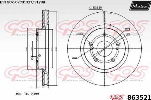 Maxtech 863521.0000 - Əyləc Diski furqanavto.az