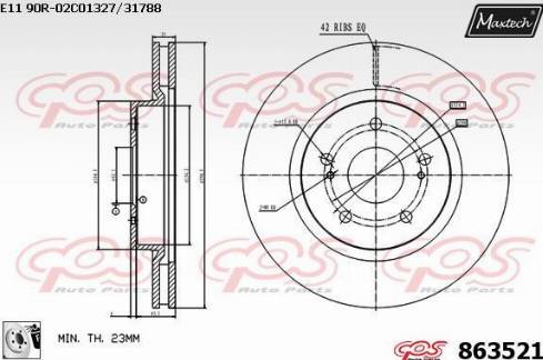 Maxtech 863521.0080 - Əyləc Diski furqanavto.az