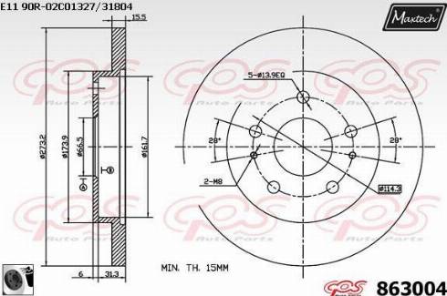 Maxtech 863004.0060 - Əyləc Diski furqanavto.az