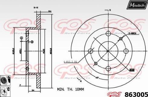 Maxtech 863005.6060 - Əyləc Diski furqanavto.az