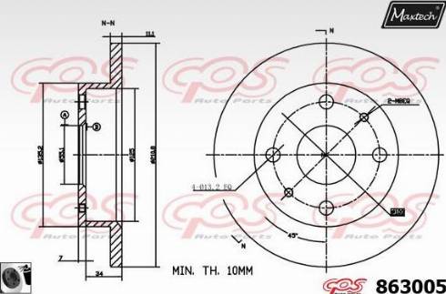 Maxtech 863005.0060 - Əyləc Diski furqanavto.az