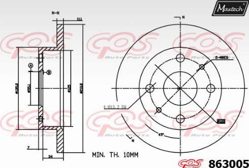 Maxtech 863005.0000 - Əyləc Diski furqanavto.az