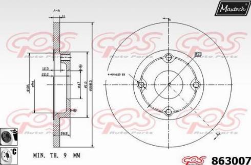 Maxtech 863007.6060 - Əyləc Diski furqanavto.az