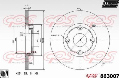 Maxtech 863007.0060 - Əyləc Diski furqanavto.az