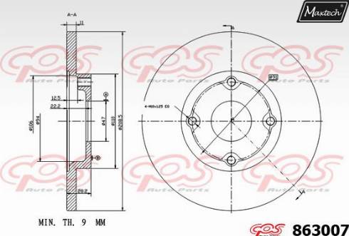 Maxtech 863007.0000 - Əyləc Diski furqanavto.az