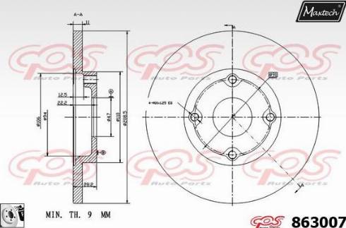 Maxtech 863007.0080 - Əyləc Diski furqanavto.az