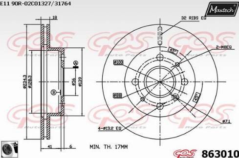 Maxtech 863010.0060 - Əyləc Diski furqanavto.az