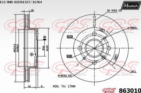 Maxtech 863010.0000 - Əyləc Diski furqanavto.az