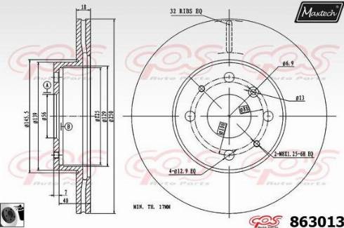 Maxtech 863013.0060 - Əyləc Diski furqanavto.az