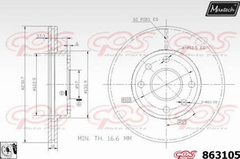 Maxtech 863105.0080 - Əyləc Diski furqanavto.az