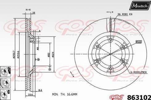 Maxtech 863102.6880 - Əyləc Diski furqanavto.az