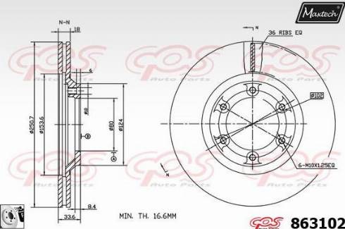 Maxtech 863102.0080 - Əyləc Diski furqanavto.az