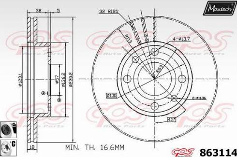 Maxtech 863114.6060 - Əyləc Diski furqanavto.az