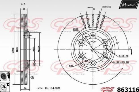 Maxtech 863116.6060 - Əyləc Diski furqanavto.az