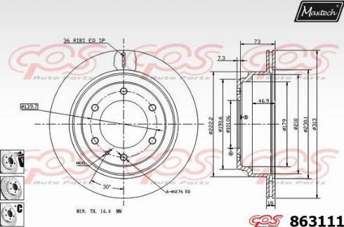 Maxtech 863111.6880 - Əyləc Diski furqanavto.az