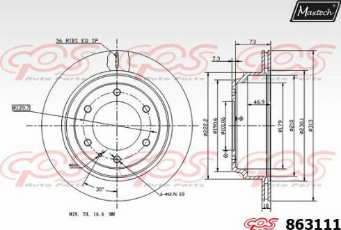 Maxtech 863111.0000 - Əyləc Diski furqanavto.az