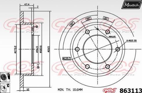 Maxtech 863113.6060 - Əyləc Diski furqanavto.az