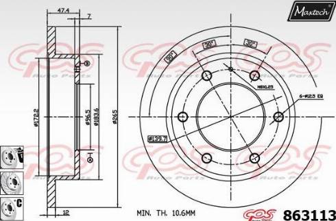 Maxtech 863113.6880 - Əyləc Diski furqanavto.az