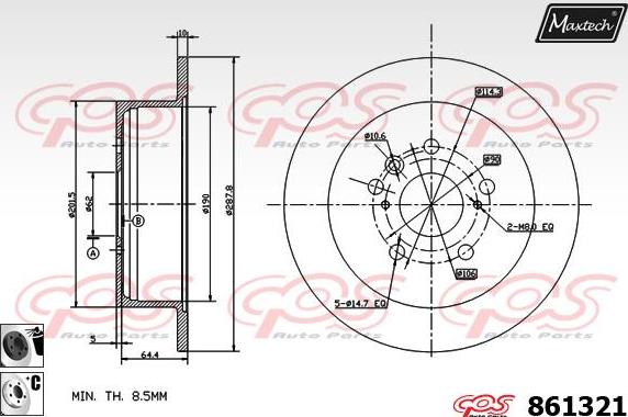 Maxtech 863113 - Əyləc Diski furqanavto.az