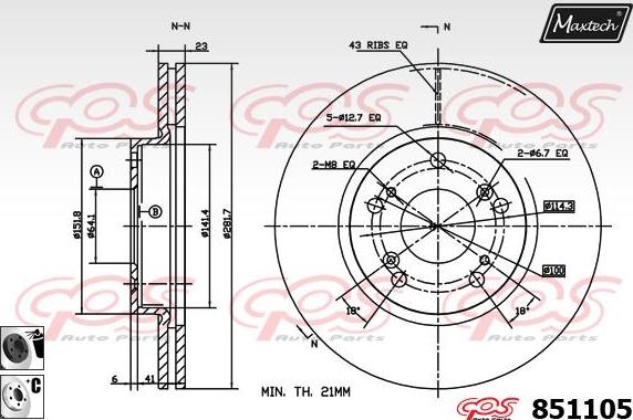 Maxtech 863123 - Əyləc Diski furqanavto.az