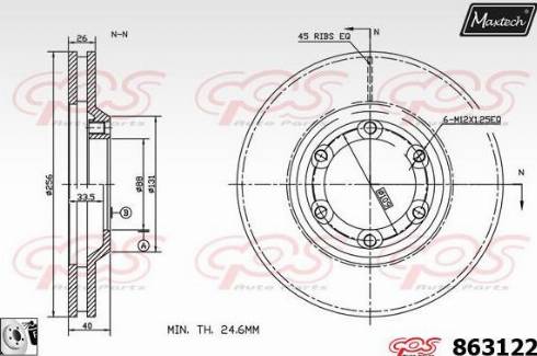 Maxtech 863122.0080 - Əyləc Diski furqanavto.az