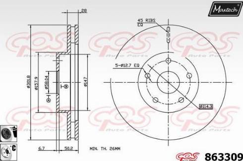 Maxtech 863309.6060 - Əyləc Diski furqanavto.az