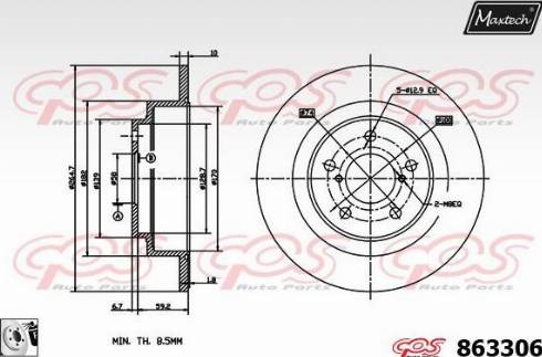 Maxtech 863306.0080 - Əyləc Diski furqanavto.az