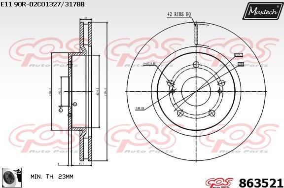 Maxtech 863306 - Əyləc Diski furqanavto.az