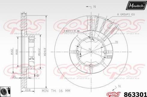 Maxtech 863301.0060 - Əyləc Diski furqanavto.az