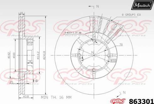 Maxtech 863301.0000 - Əyləc Diski furqanavto.az