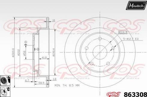 Maxtech 863308.6060 - Əyləc Diski furqanavto.az