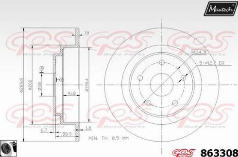 Maxtech 863308.0060 - Əyləc Diski furqanavto.az