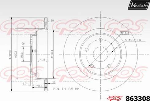 Maxtech 863308.0000 - Əyləc Diski furqanavto.az