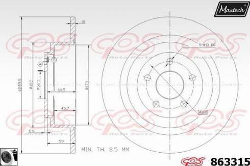 Maxtech 863315.0060 - Əyləc Diski furqanavto.az