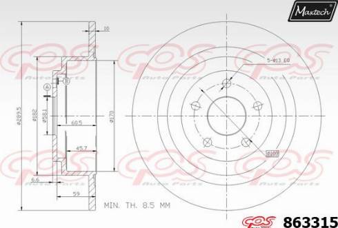 Maxtech 863315.0000 - Əyləc Diski furqanavto.az