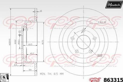 Maxtech 863315.0080 - Əyləc Diski furqanavto.az