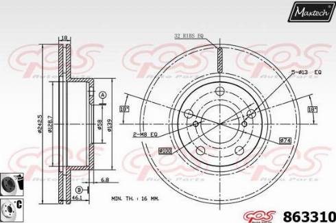 Maxtech 863310.6060 - Əyləc Diski furqanavto.az