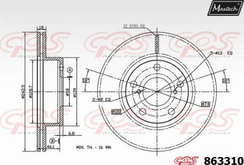 Maxtech 863310.0000 - Əyləc Diski furqanavto.az