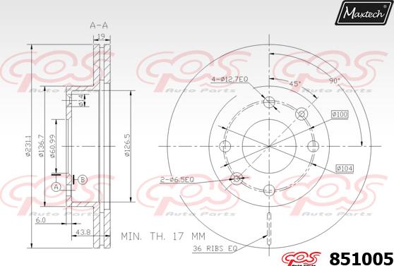 Maxtech 863318 - Əyləc Diski furqanavto.az