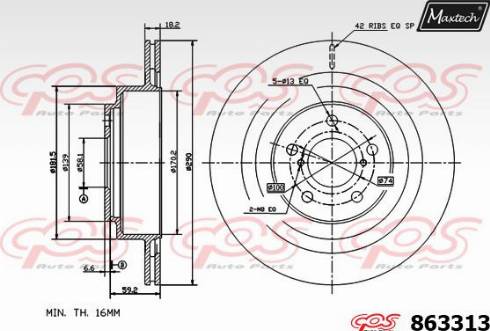 Maxtech 863313.0000 - Əyləc Diski furqanavto.az