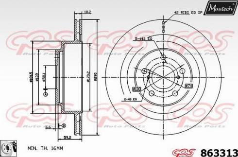 Maxtech 863313.0080 - Əyləc Diski furqanavto.az