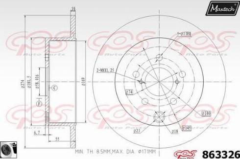 Maxtech 863326.0060 - Əyləc Diski furqanavto.az