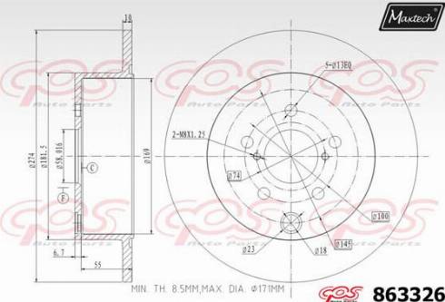 Maxtech 863326.0000 - Əyləc Diski furqanavto.az