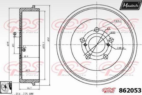 Maxtech 862053.0080 - Əyləc barabanı furqanavto.az