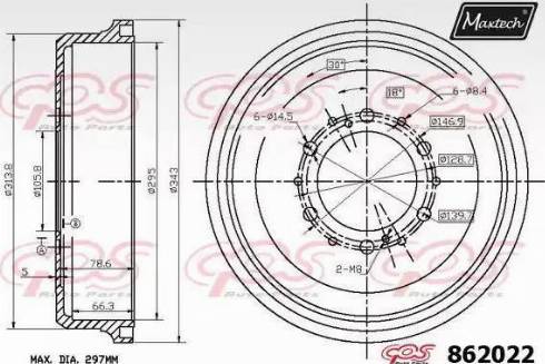 Maxtech 862022.0000 - Əyləc barabanı furqanavto.az