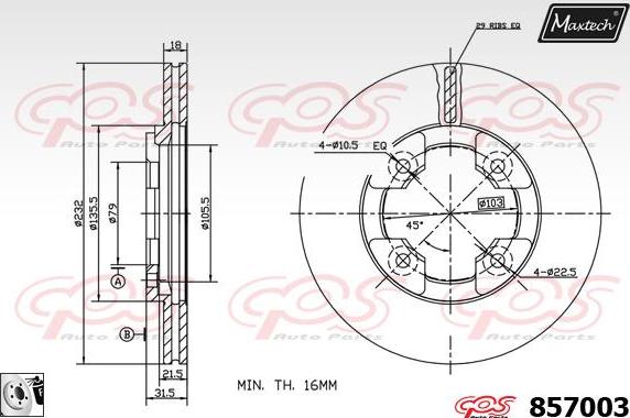 Maxtech 811169 - Əyləc Diski furqanavto.az