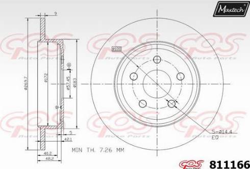 Maxtech 811166.0000 - Əyləc Diski furqanavto.az