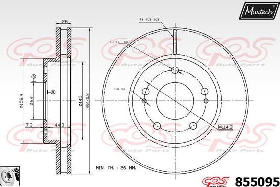 Maxtech 811166 - Əyləc Diski furqanavto.az