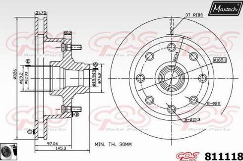 Maxtech 811118.0060 - Əyləc Diski furqanavto.az